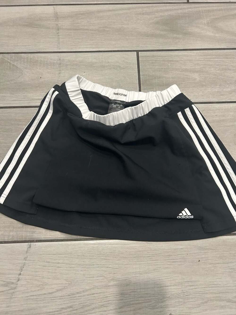 Adidas Response Skort Size L Black White Athletic Sports Skirt Climalite